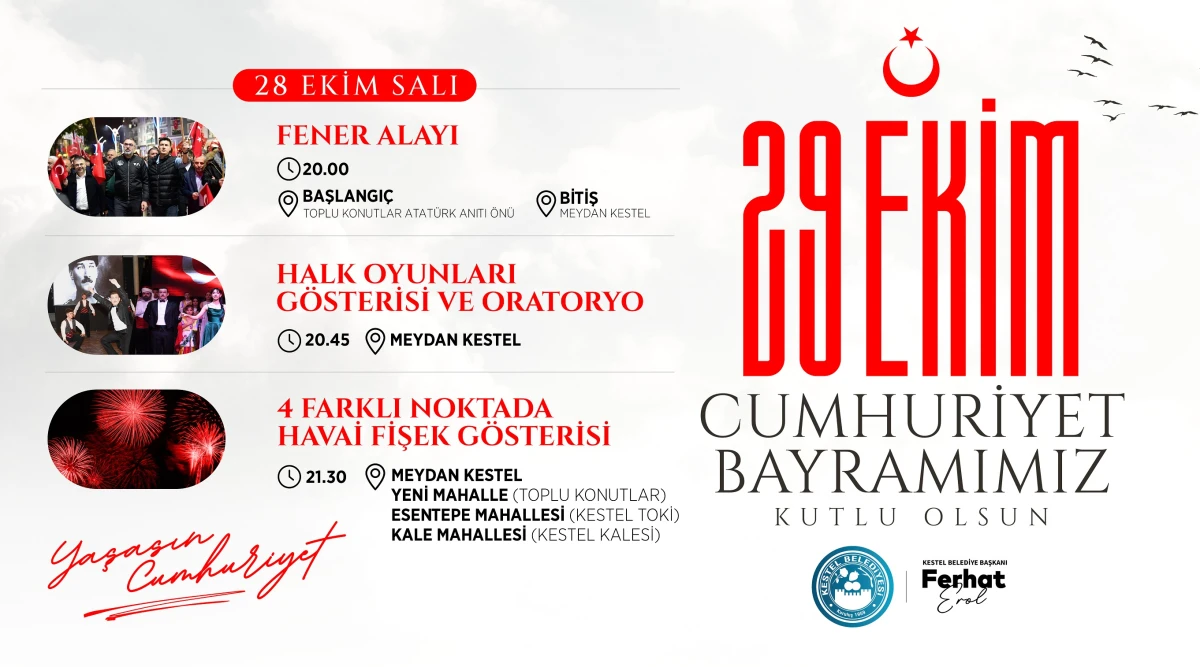 29 Ekim Cumhuriyet Bayramı Kutlama Programı